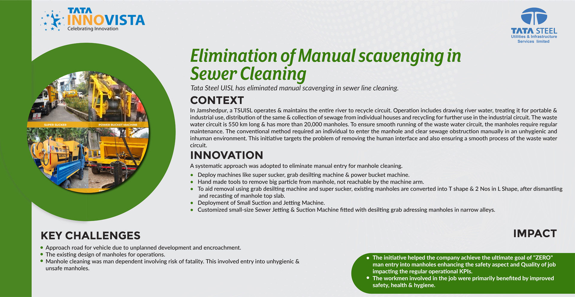 Tata Steel UISL- Elimination of Manual Scavenging